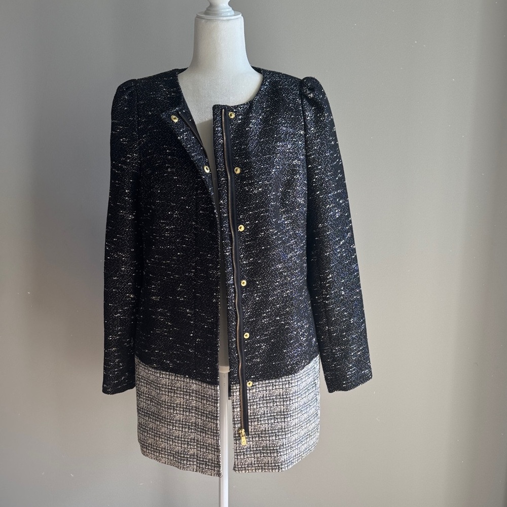 Banana Republic Black and Gray Women's Blazer